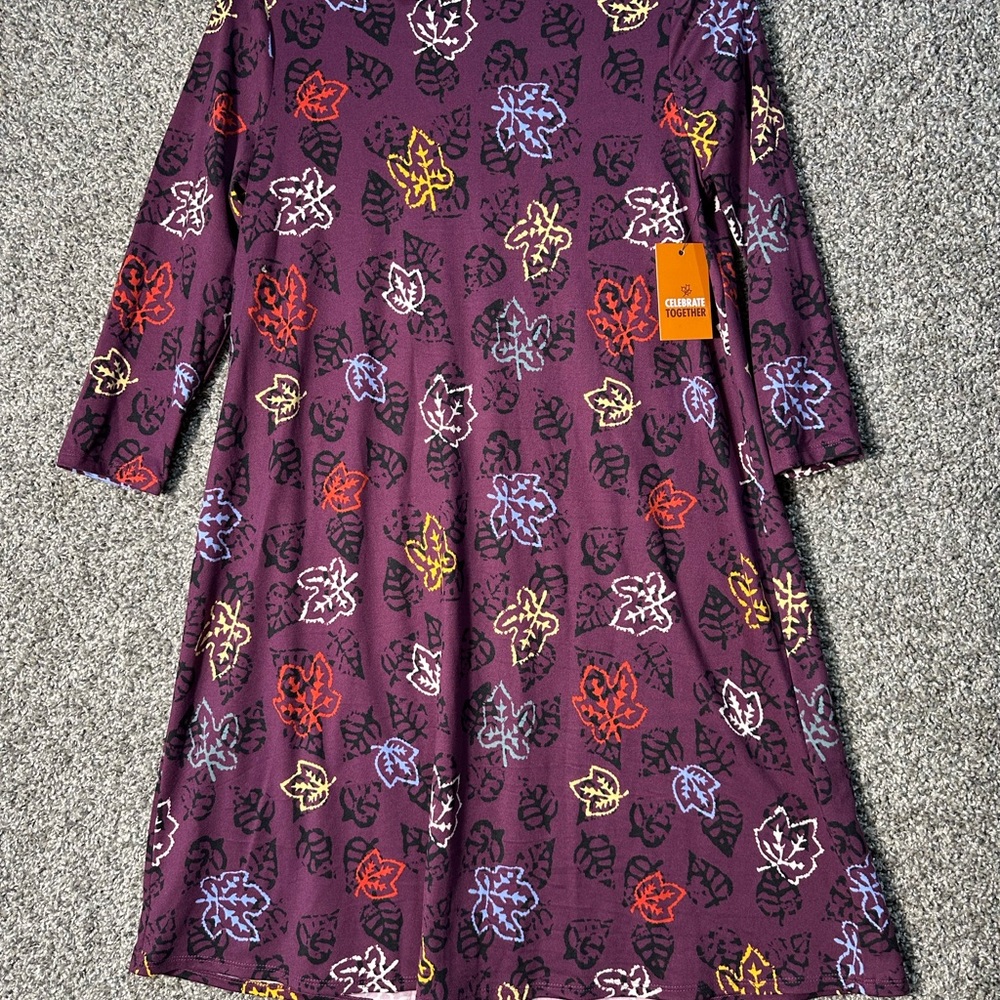 NWT Celebrate Together 3/4 sleeve mock neck swing dress SZ XS - Picture 4 of 7